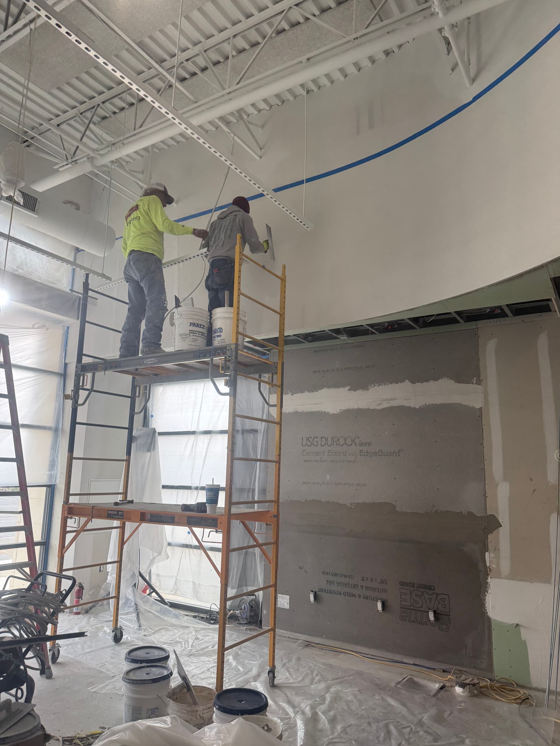 Interior Stucco Work at Cava Restaurant in Schertz image