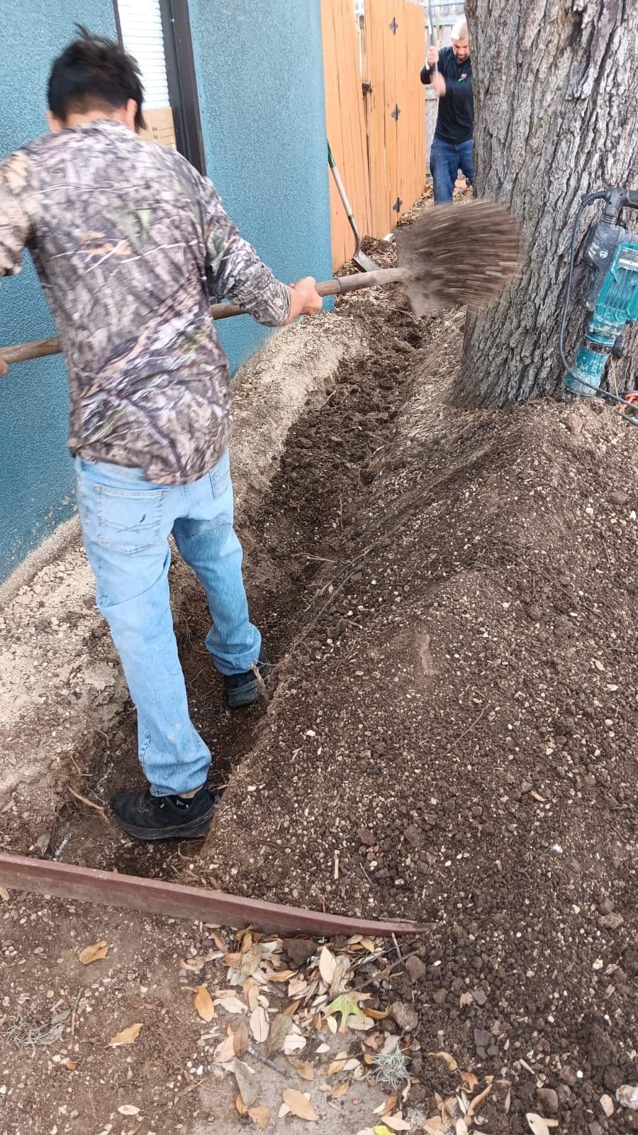 Gallery photos for French Drain Installation for Commercial Client: Image #1